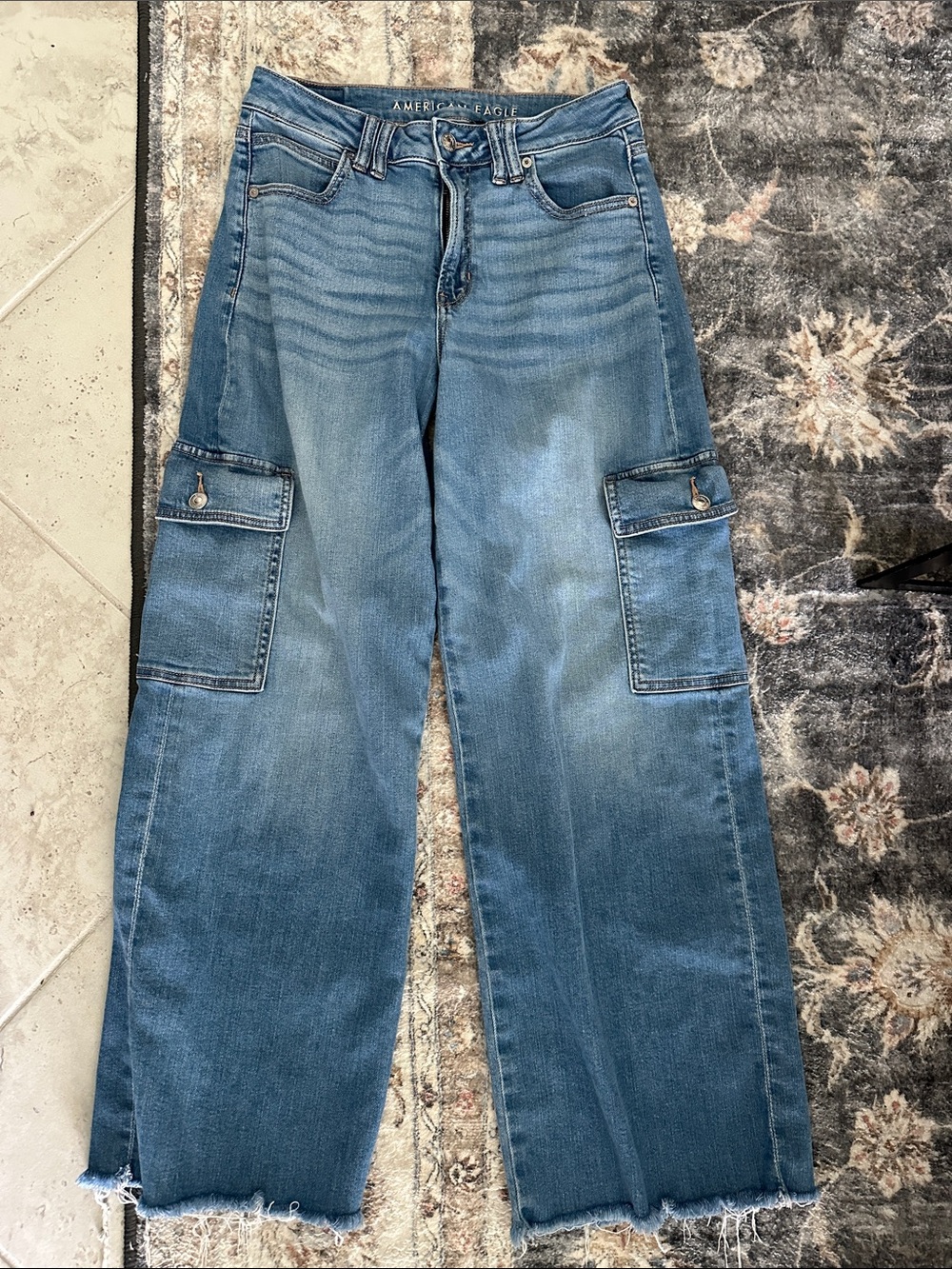 American Eagle Super High Rise Baggy Wide Leg Jeans